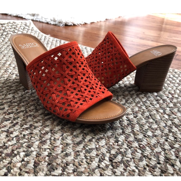 franco sarto orange sandals